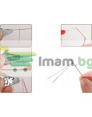 Комплект за шиене игли, конци, щипки, сантиметър, 46 артикула